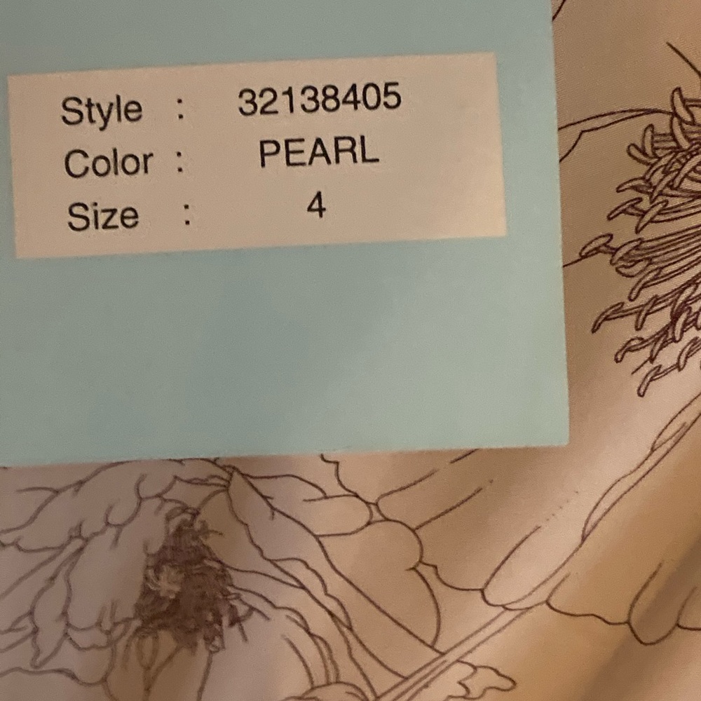 Long dress with lace trim on neck. NWT - Picture 7 of 7